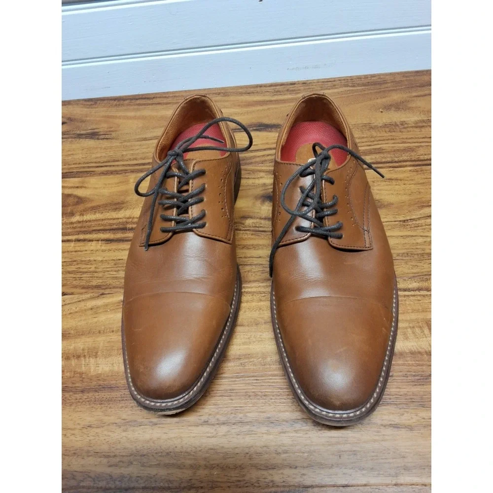 Stacy Adams Mens Size 7 M Redzone Collection Brown Oxfords Dress Shoes